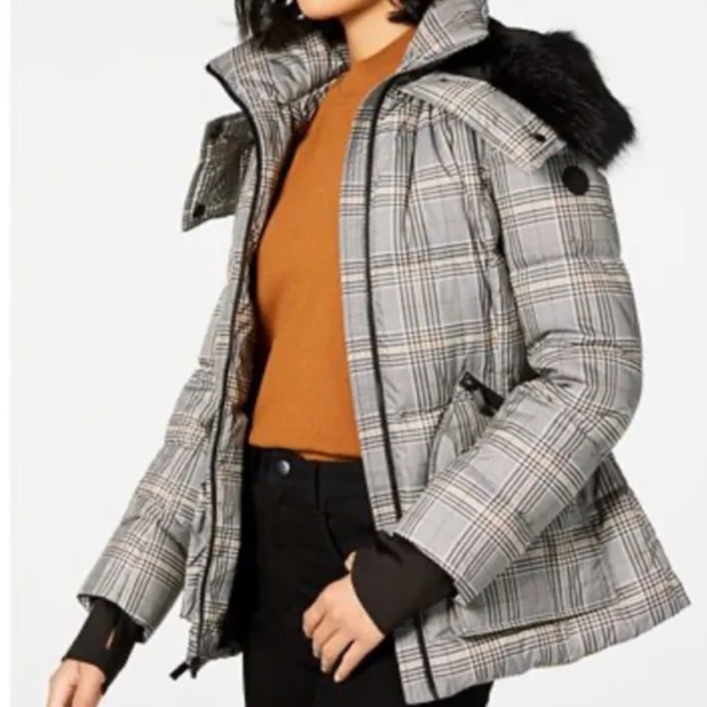 French Connection Coat Plaid Checkered MSRP $220 Bnew XS